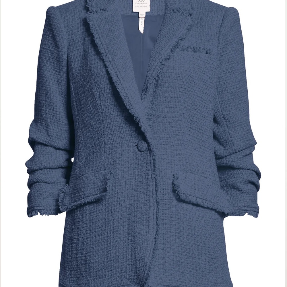 Cinq à Sept Blue Textured Blazer
